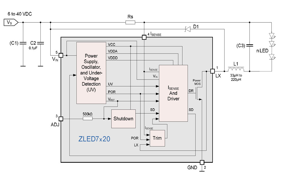 ZMDI Launches Highly Efficient Boost Converter fot Low Voltage HBLEDs